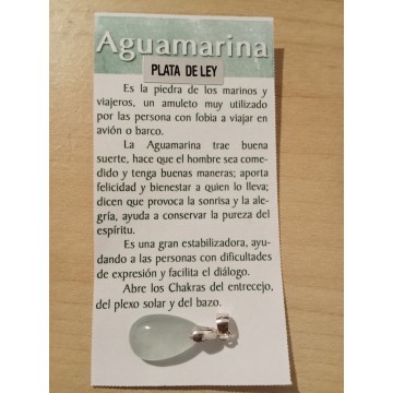 Pingente - Aguamarina em Prata +